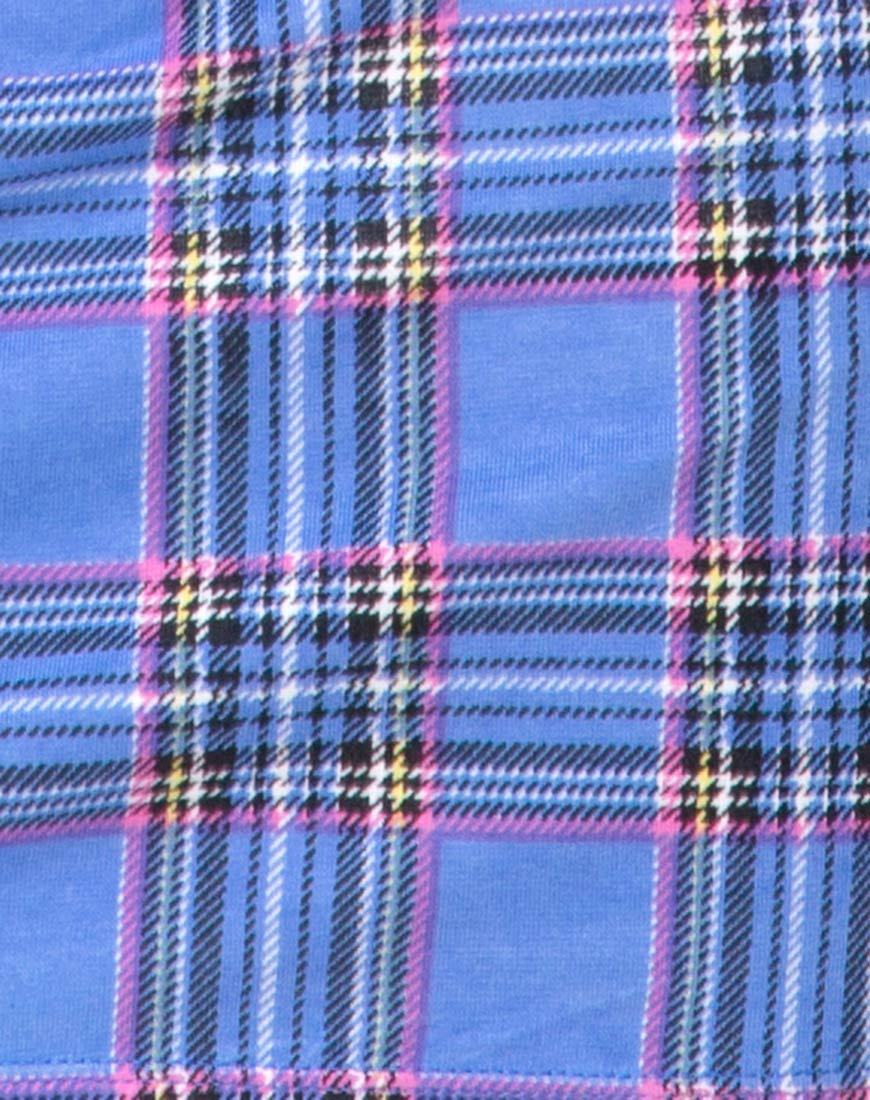 Image of Piper Bodycon Dress in 90S Check Blue Pink