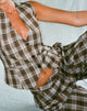Image of Motel X Olivia Neill Vistana Vest in Check Tan Brown