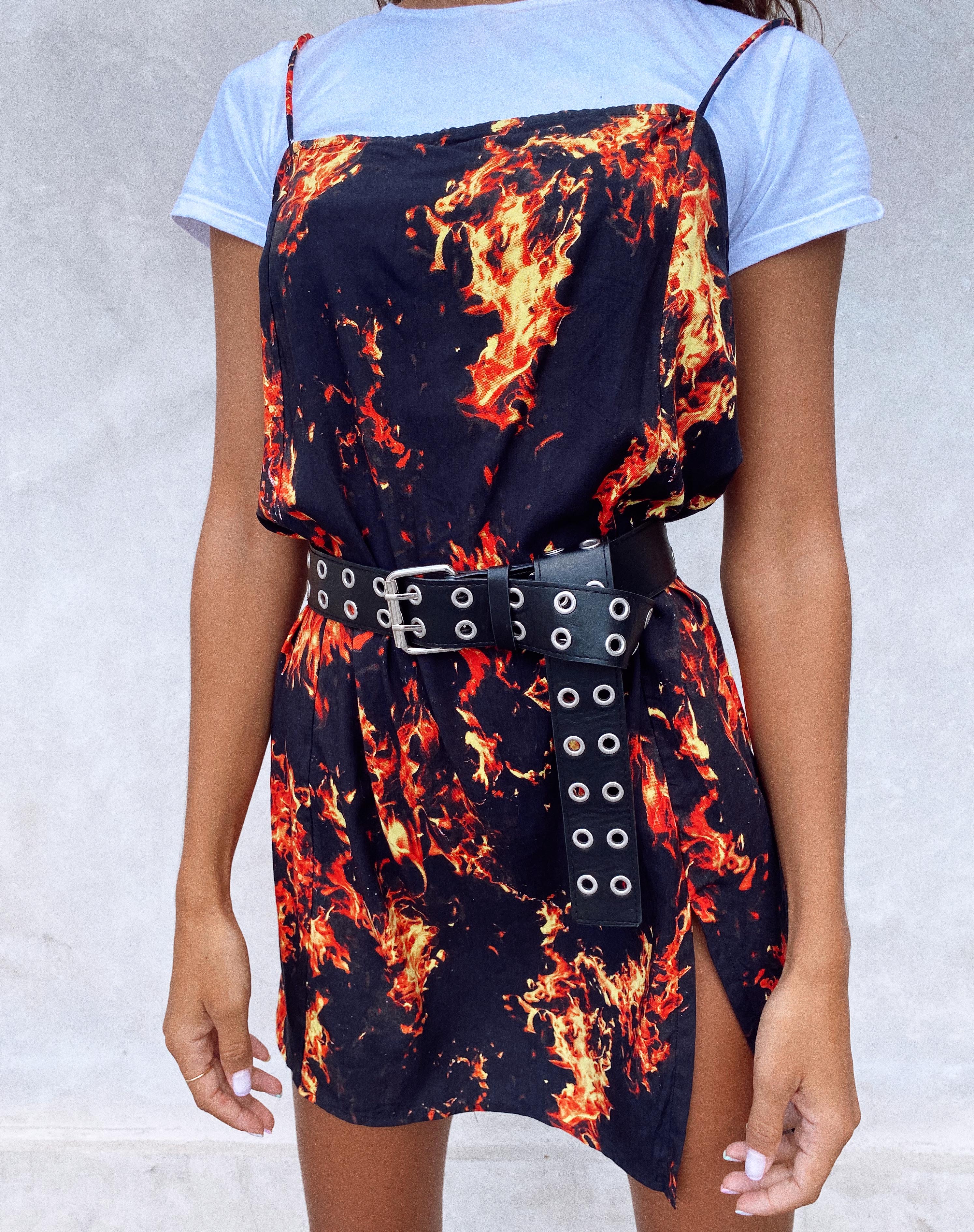 Image of Datista Slip Dress in Fire