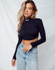 Image of Quelia Crop Top in Black with Saint Embro