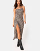 Image of Quinty Dress in Rar Leopard Brown