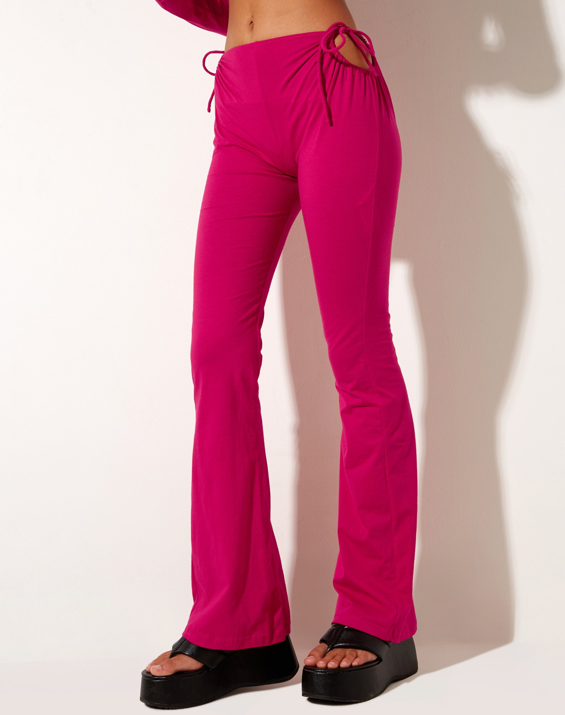 Image of Mileri Flared Trouser in Lycra Fandango Pink