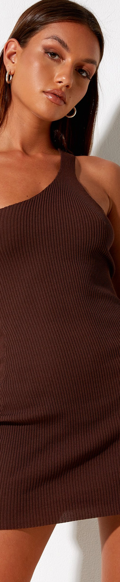 Image of Rapa Bodycon Dress in Knit Chocolate