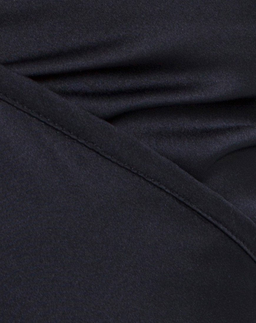 Image of Renta Cold Shoulder Top in Satin Black
