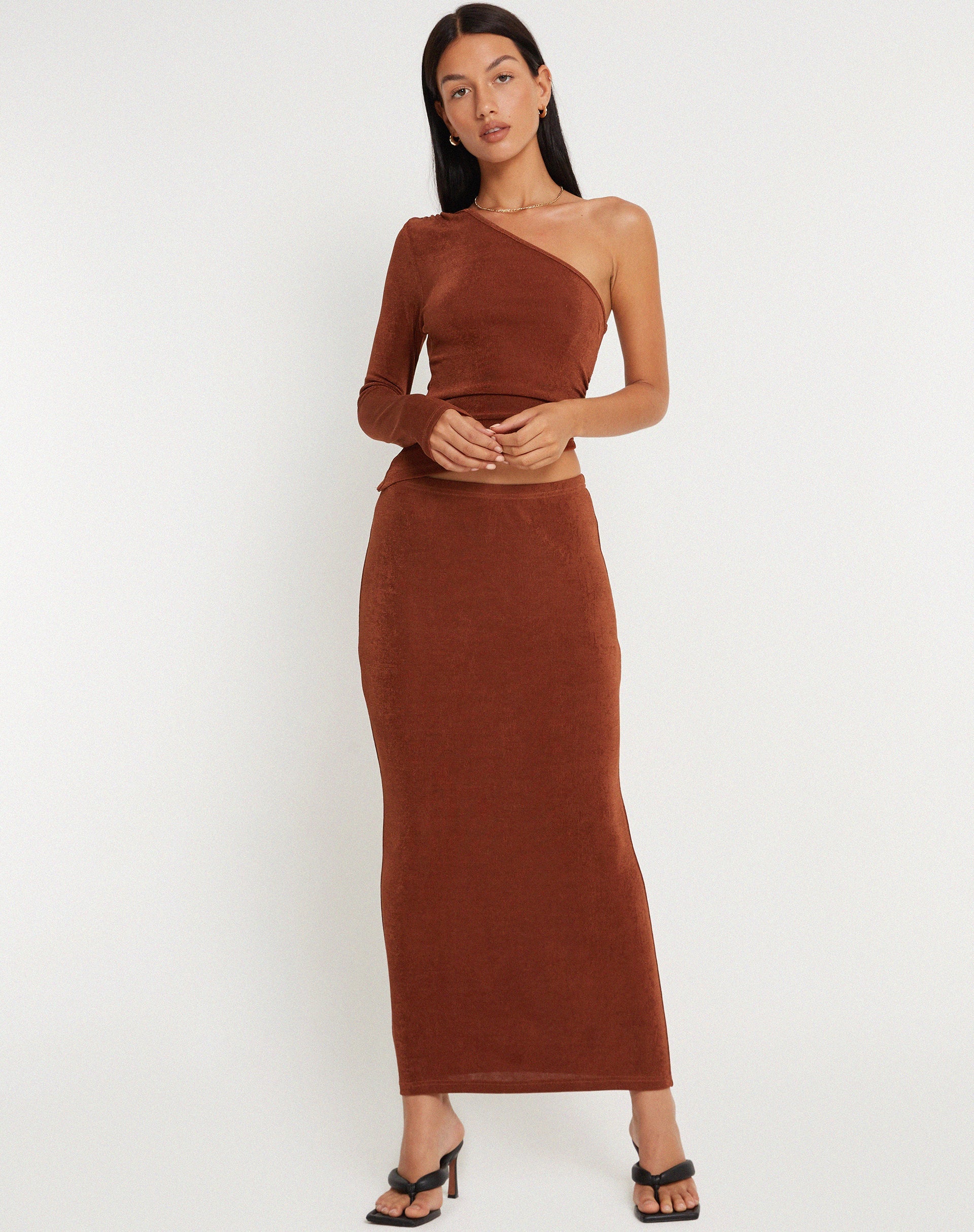 image of Tulus Maxi Skirt in Coffee Bean