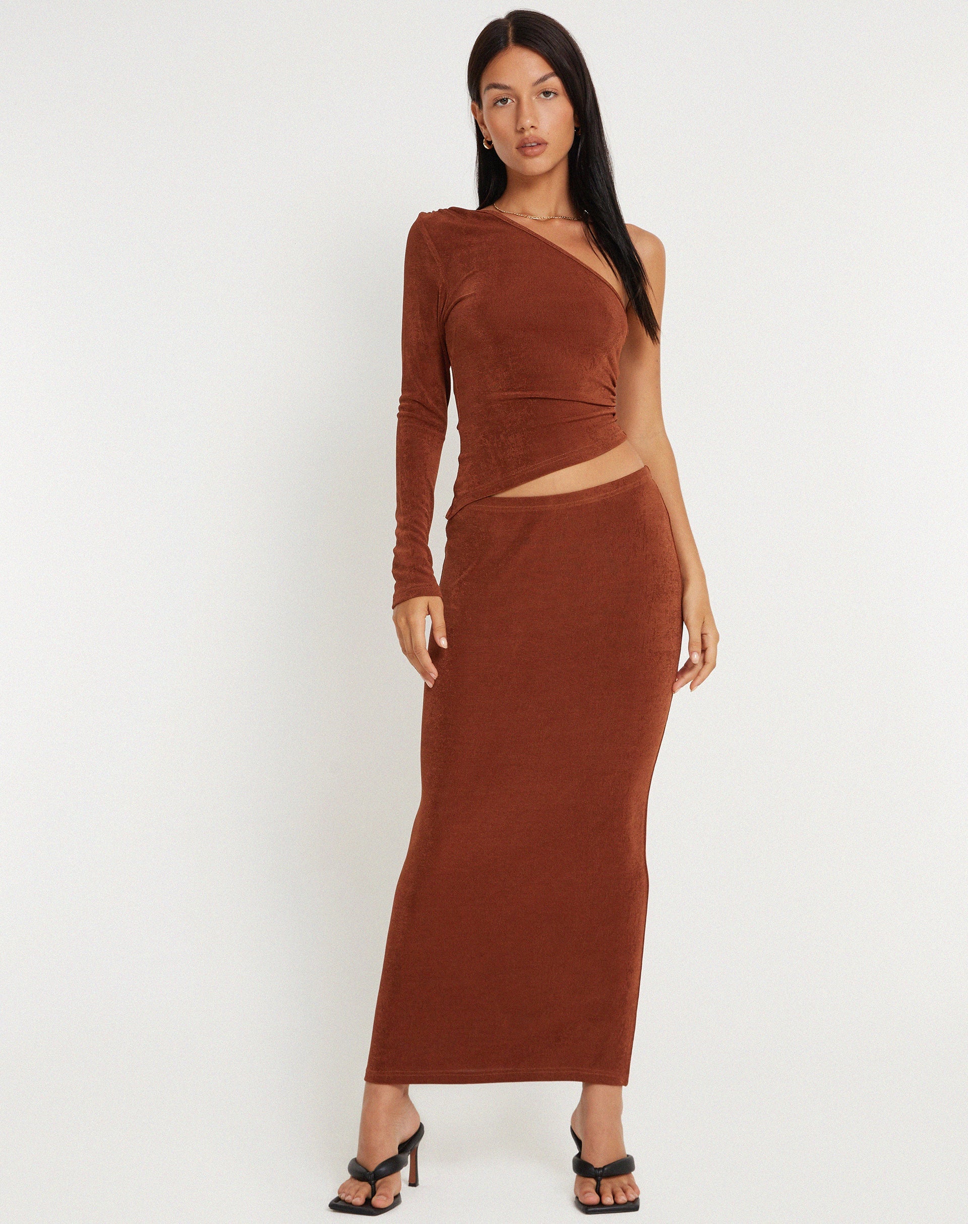 image of Tulus Maxi Skirt in Coffee Bean