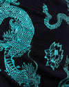 Dragon Flower Black and Mint