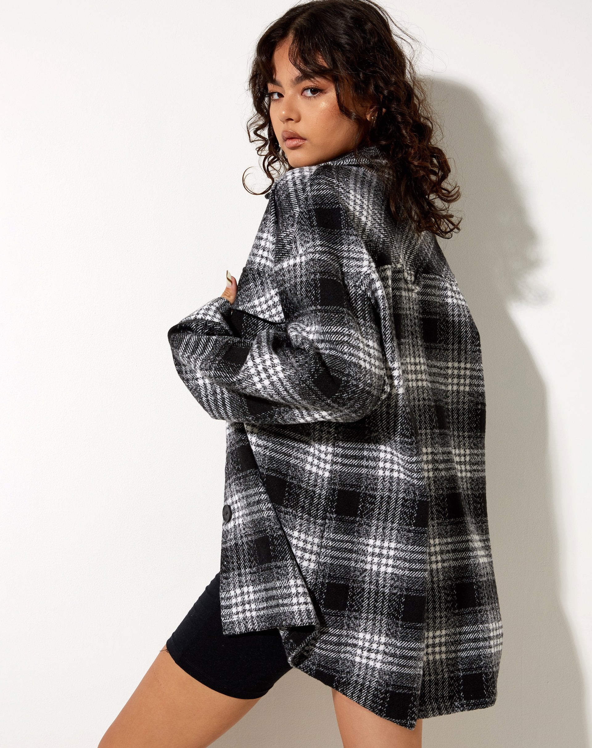Image of Marcella Shirt in Check Black