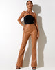 Image of Zoven Flare Trouser in PU Peachy Tan