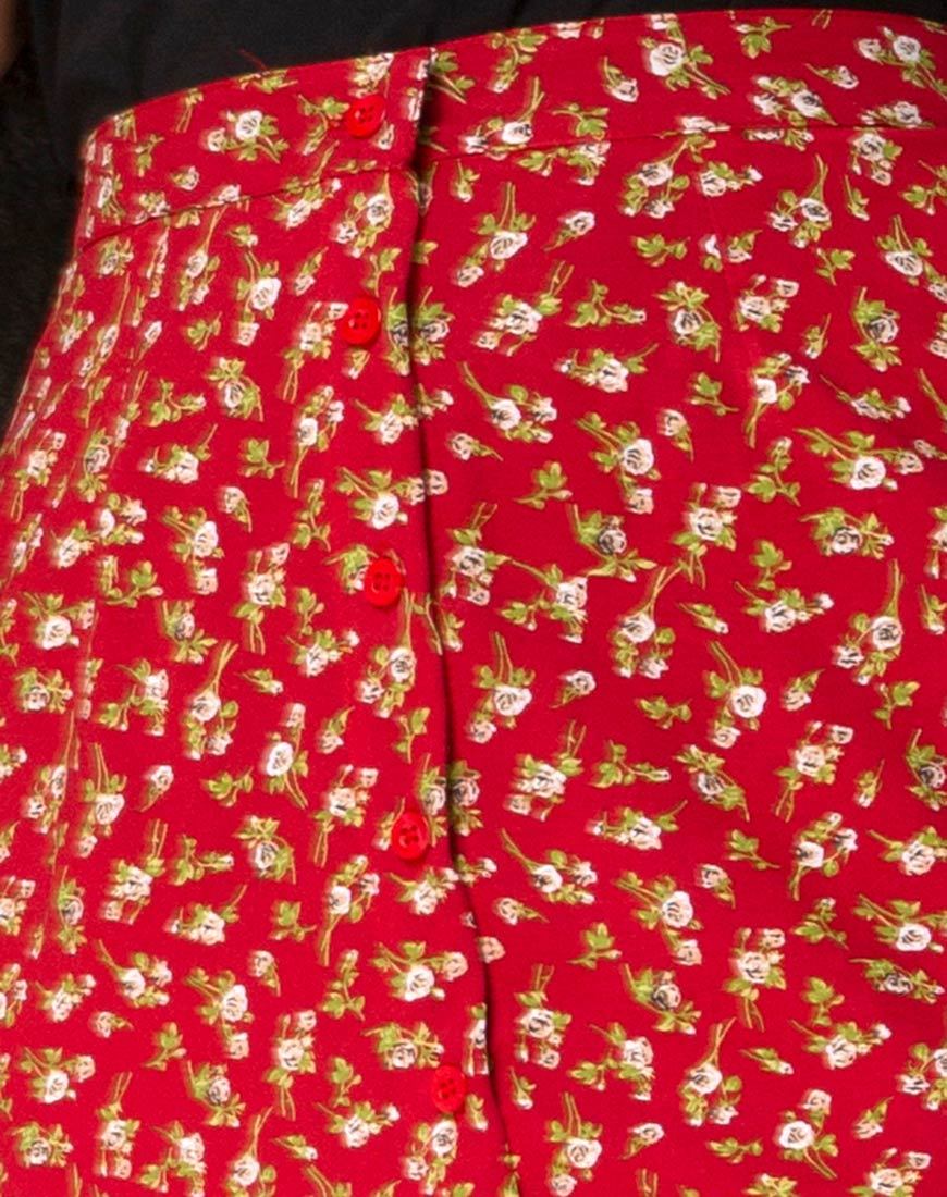 Image of Rima Skirt in Falling For You Floral Red
