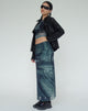 image of Rindu Midi Skirt in Cityscape Green