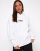 Image of Oversize Hoody in White Angel Embro