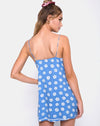Image of Roppan Slip Dress in Daisy Stamp Sky Blue