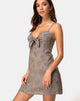Image of Ronina Dress in Satin Rose Silver Grey