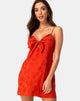 Image of Roppan Slip Dress in Satin Rose Rust