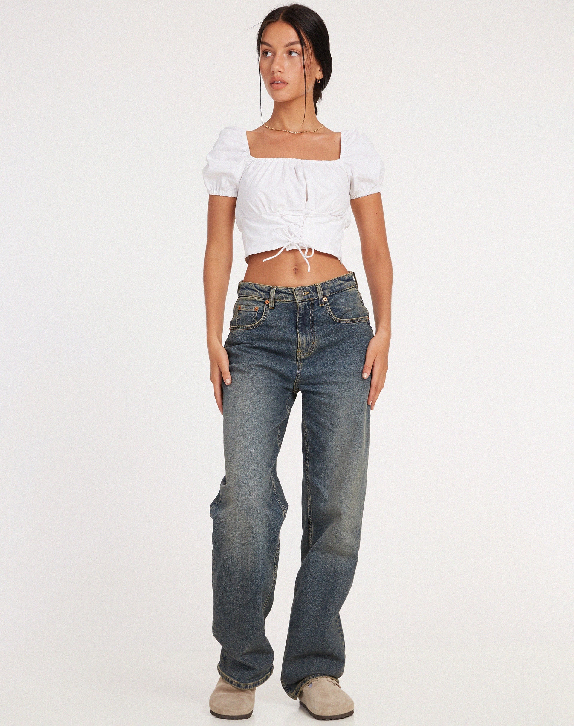 image of Ruiz Crop Top in White