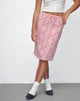 Image of Rujina Midi Skirt in Ditsy Floral Blush Red