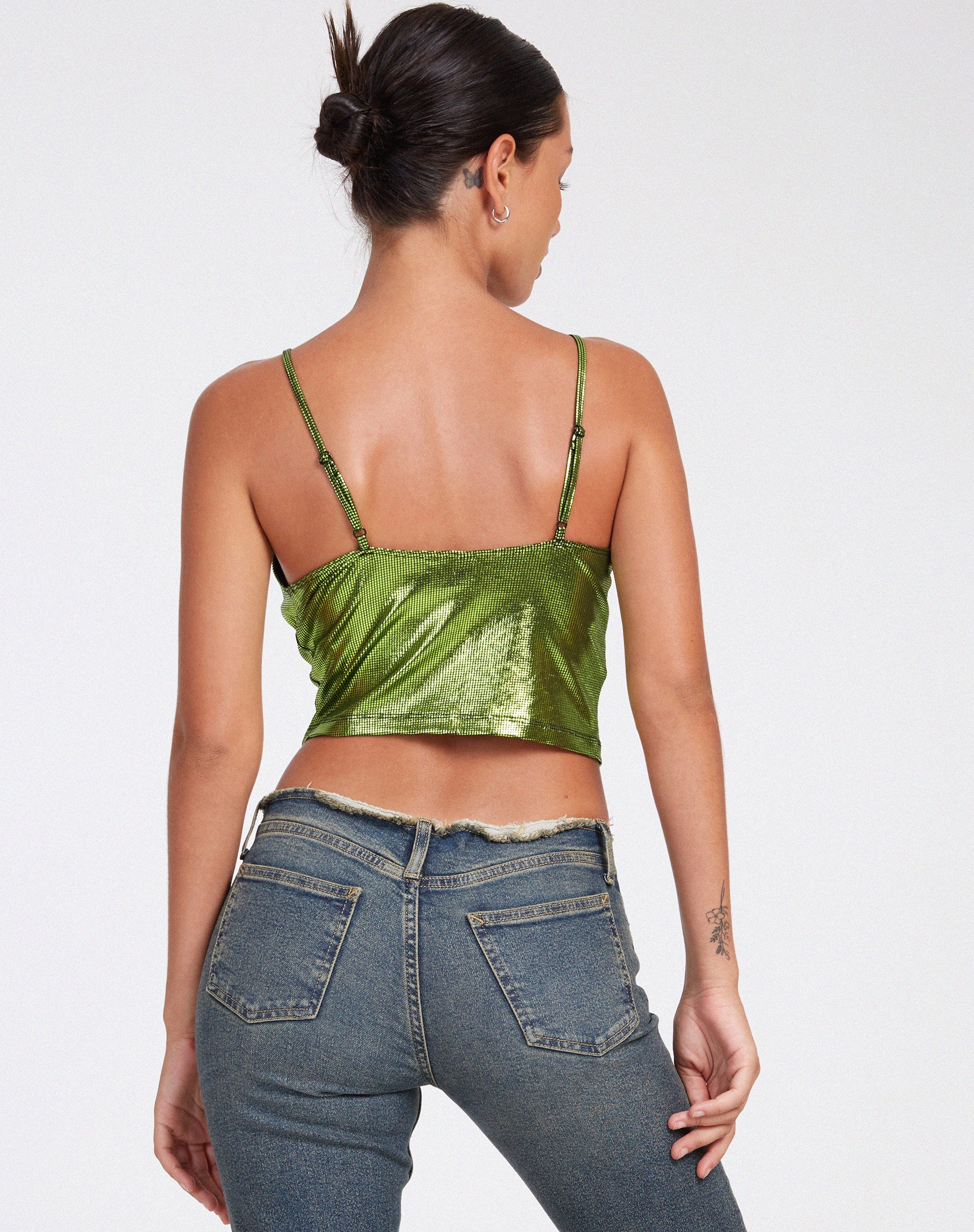 Forever 21 best sale metallic crop top