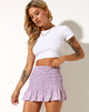 Image of Rylee Mini Skirt in Ditsy Rose Lilac