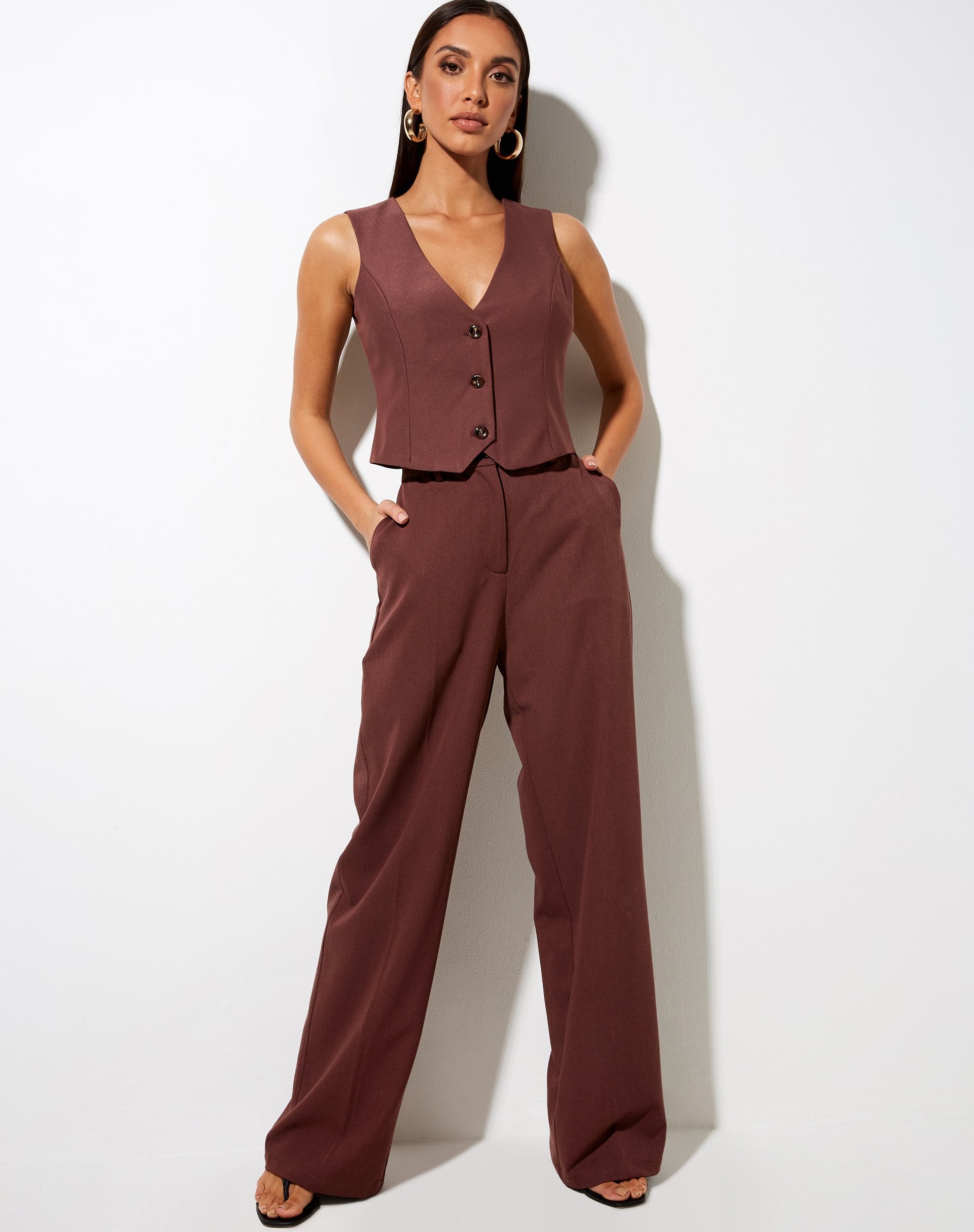 Image of Safar Vest in Cocoa