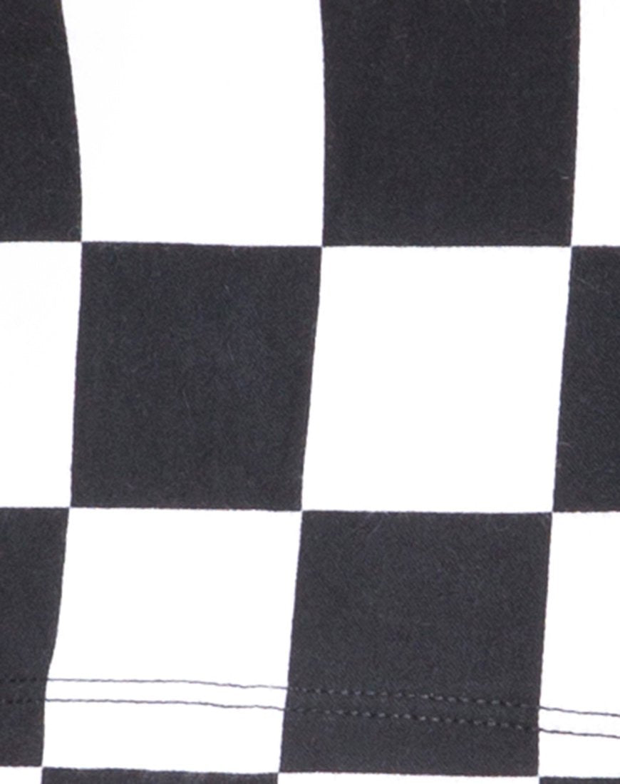 Image of Villy Crop Top in Checker Board Medium B/W