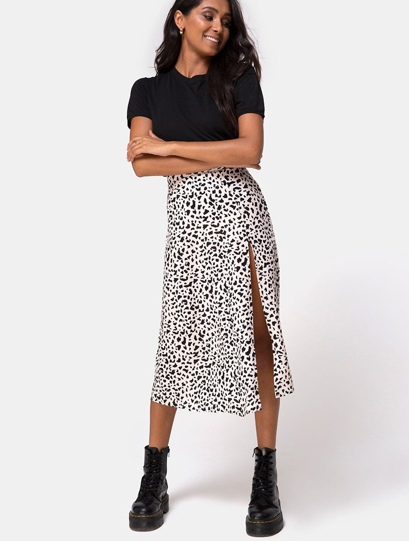 Falda Saika Midi en Wild Fleur Granate