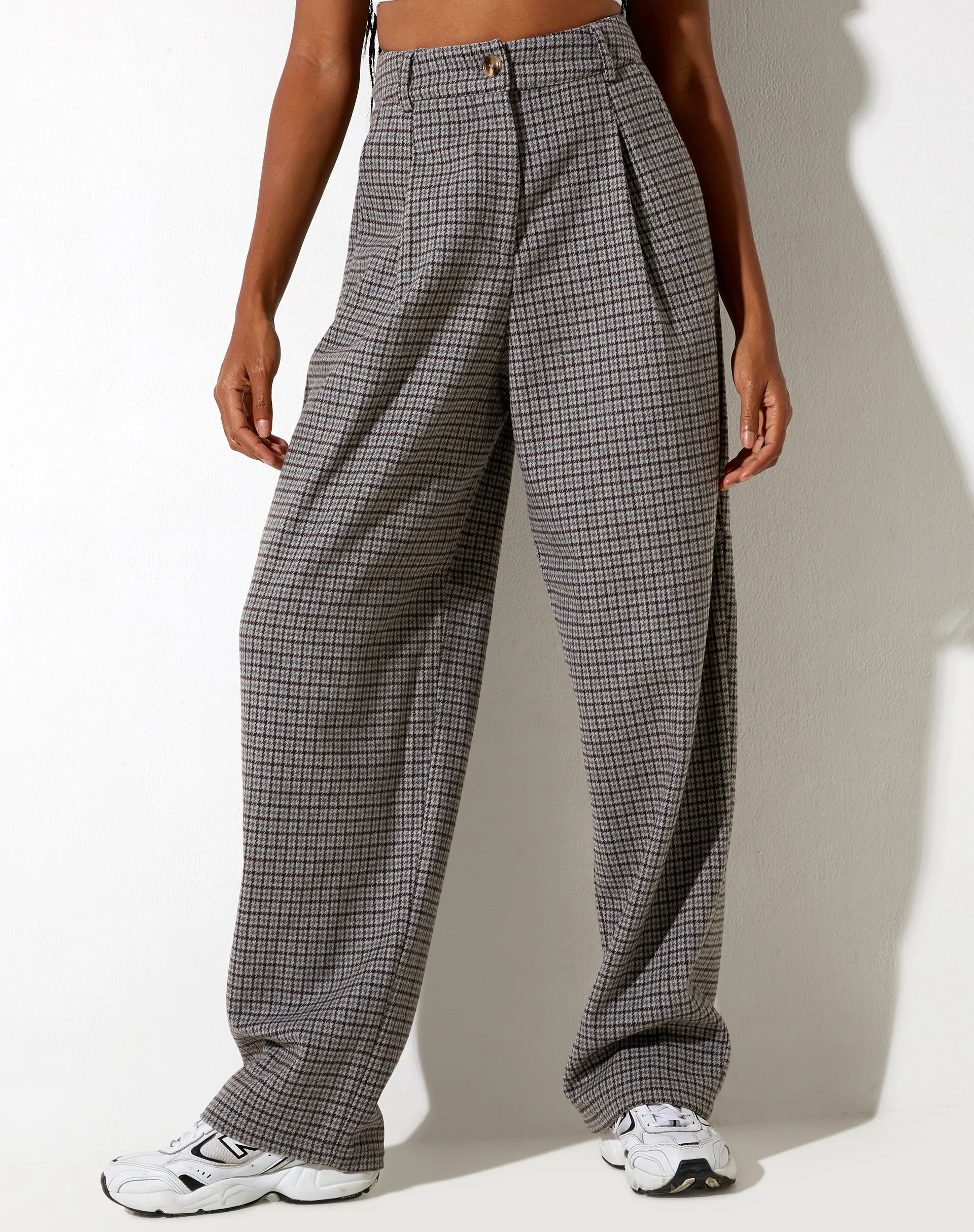 Image of Sakila Trouser in Wool Grey and Black