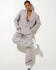image of Sakila Trouser in Pinstripe Silver Grey