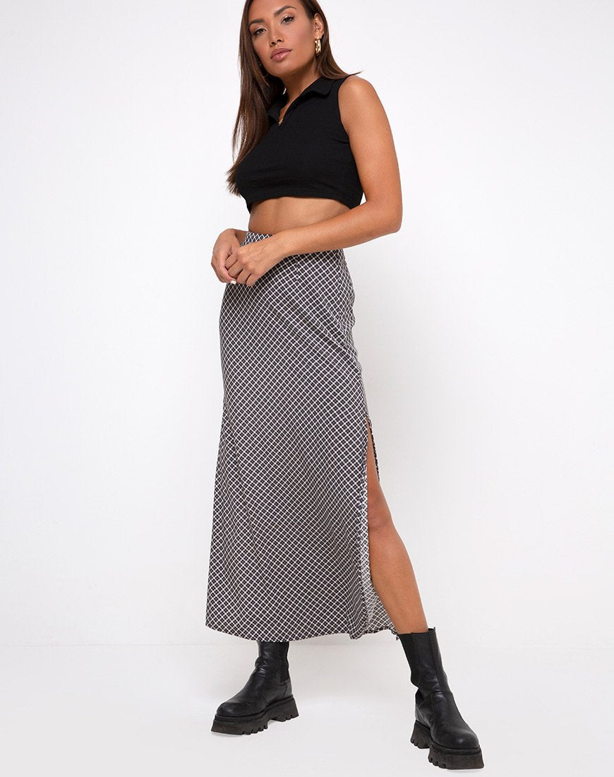 Image of Sayan Skirt in Check It Out Black