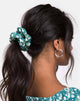 Image of Scrunchie in Floral Field Green