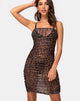 Image of Seruchi Dress in Leopard Mesh