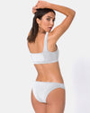 Image of Shani Bikini Bottom in Crinkle Rib White