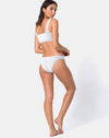 Image of Shani Bikini Bottom in Crinkle Rib White