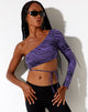 Image of Shanin Long Sleeve Top in Desert Terrain Purple