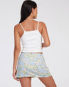 image of Shema Mini Skirt in Washed Out Pastel Floral