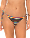 Image of Sherbet Tie Bikini Bottom in Rainbow