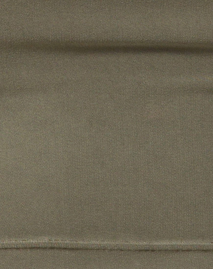 Image of Shim Cutout Crop Top in Khaki