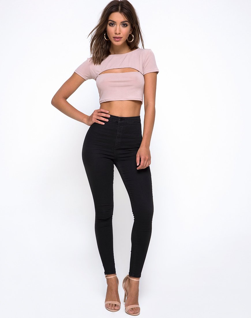 Image of Shim Cutout Top in Nude