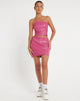 image of Ima Mini Skirt in PU Hot Pink
