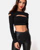 Image of Shink Crop Top in Black