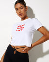 Image of Shrunk Tee in White Make Boys Cry