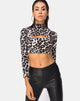 Image of Sinex Cutout Crop Top in Oversize Jaguar