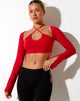 Image of Sira Crop Top in Racing Red