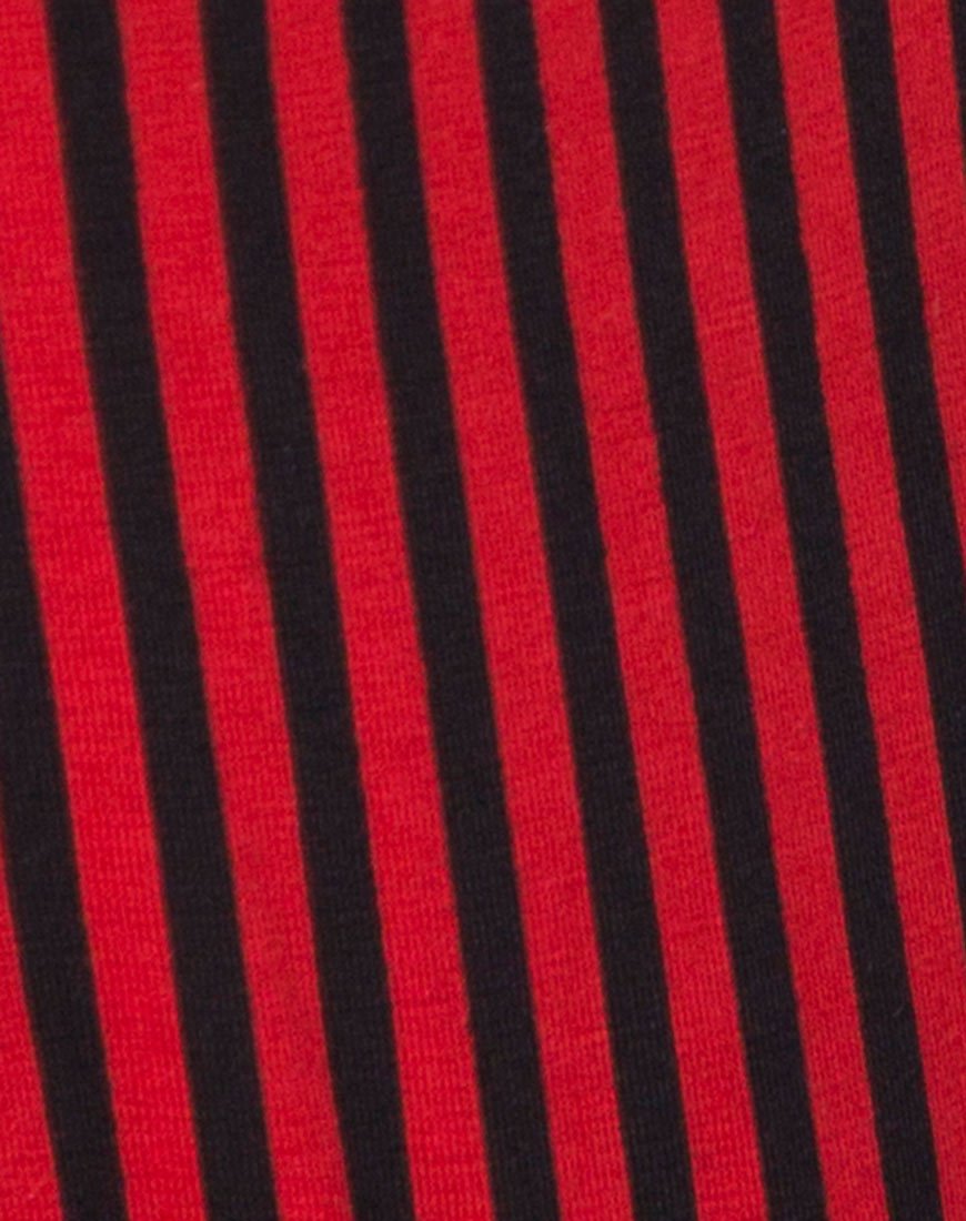 Image of Solemo Bodice in Mini Stripe Red and Black