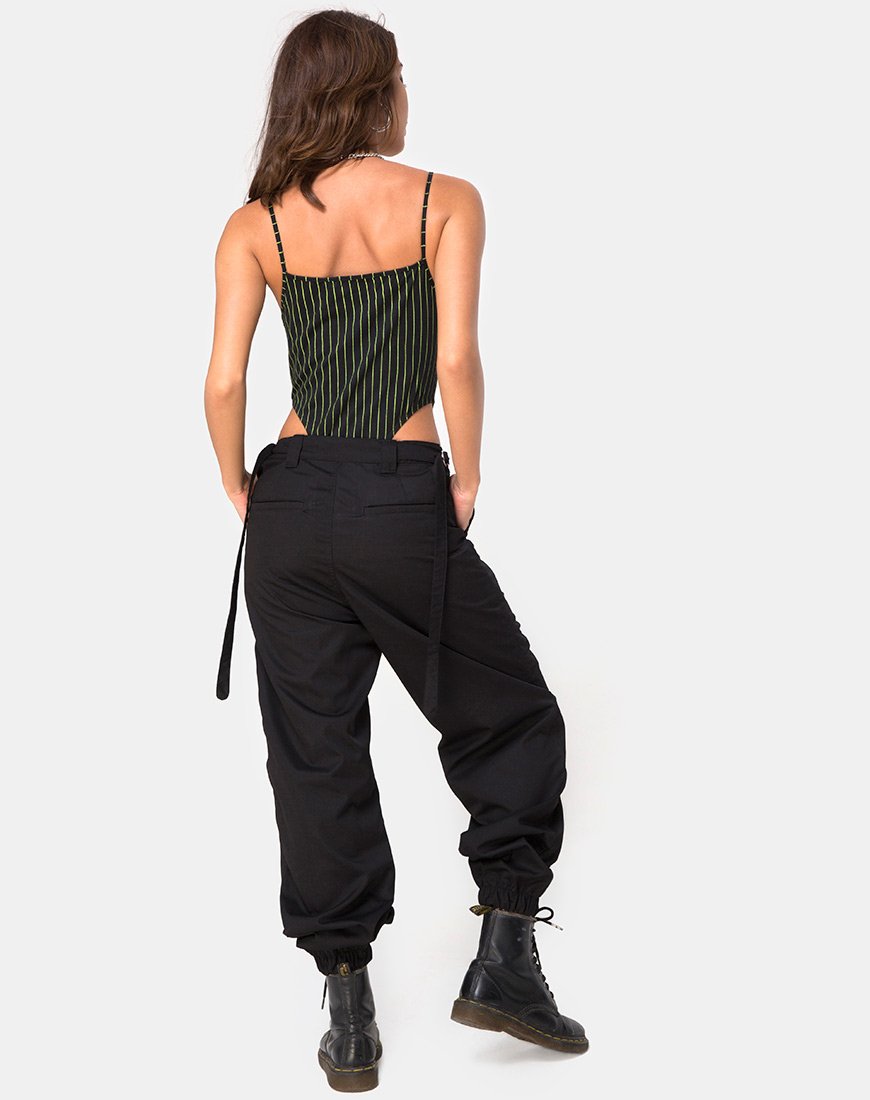 Image of Solemo Bodice in Neon Pinstripe