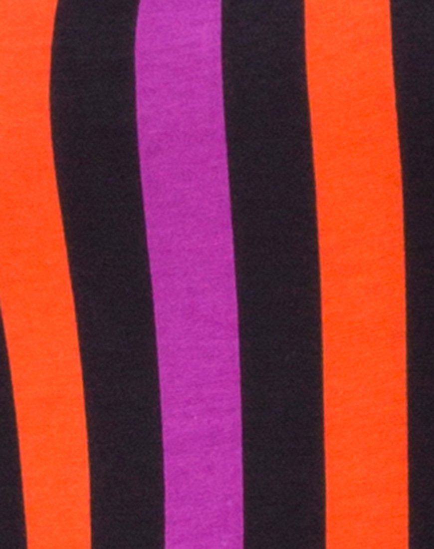 Image of Solita Unitard in Purple and Orange Stripe