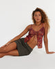 image of Soren Cami Top in Abstract Paisley Red