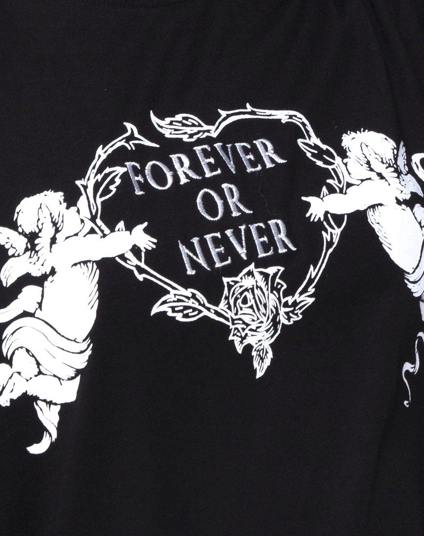Image of Sunny Kiss Tee in Black Forever or Never