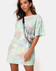 Image of Sunny Kiss Tee Dress in Pastel Tie Dye