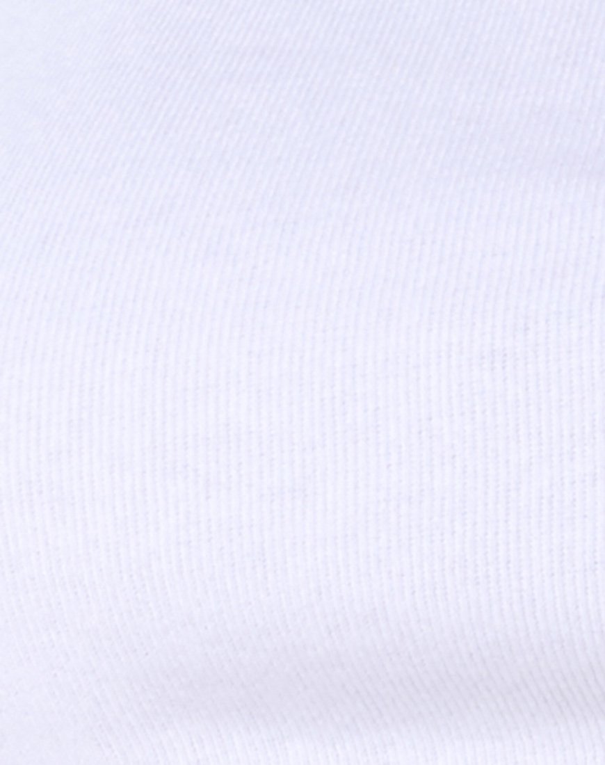 Image of Tasve Crop Top in Rib White